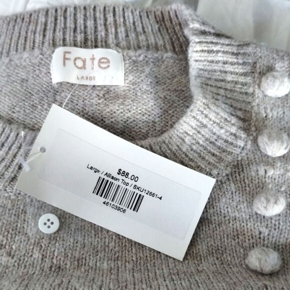 NWT Fate Twofer Sweater Vest Shirt Combo Top Large - Picture 6 of 7